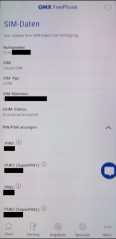 eSIM Daten